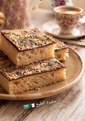 صورة لوصفة موسكوتشو السنيوة خفيف كالقطن بالمربى و فول السوداني💛