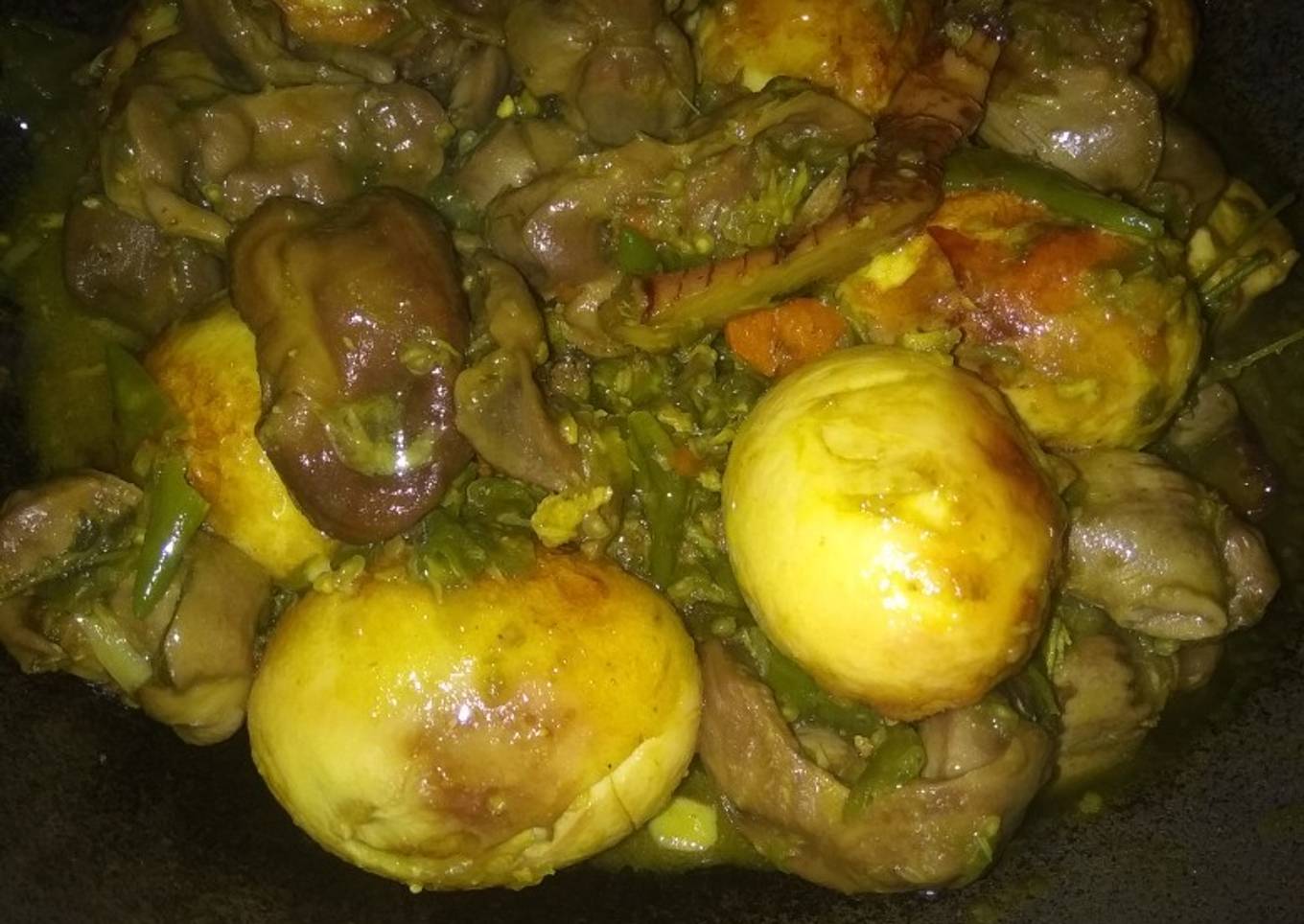 Telor ampela bebek balado hijau