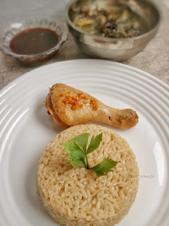 Foto resep Nasi ayam Hainan PAPA (dengan Saus Hainan dan Sop sayur asin)