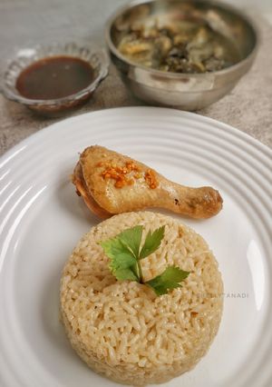 Foto resep Nasi ayam Hainan PAPA (dengan Saus Hainan dan Sop sayur asin)