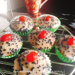 Eggless Lemon Drizzle Cupcakes A picture of Eggless Lemon Drizzle Cupcakes.