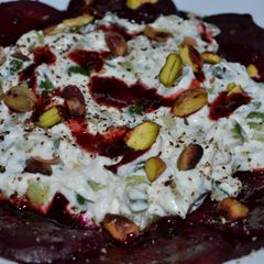 A picture of Beetroot and sour cream salad.