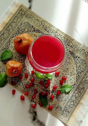 عکسی از دستور 🌱آب انار بدون دستگاه مخصوص