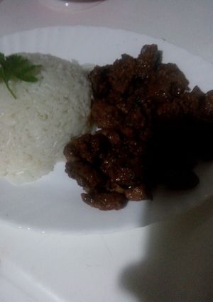 صورة لوصفة كبدة مشرملة بي الأرز 🍚