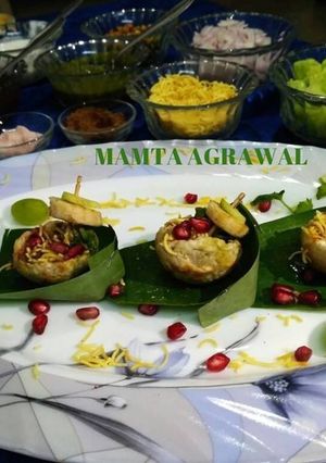 A picture of Banana katori chaat.