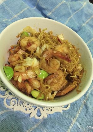 Foto resep Mie goreng udang pete