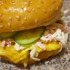 Chicken (shami burger) A picture of Chicken (shami burger).