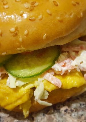 A picture of Chicken (shami burger).