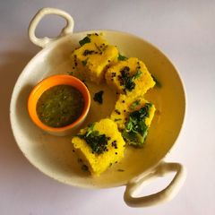 Dhokla a healthy dish A picture of Dhokla a healthy dish.