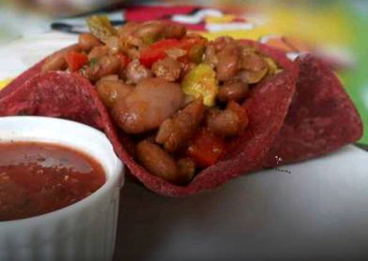 Simple Way to Make Ultimate Kidney Beans Beetroot Tacos