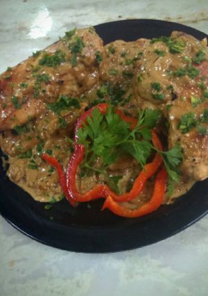 Una foto de Pechuga de pollo rellenas