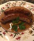 Butifarra fresca en salsa de vino