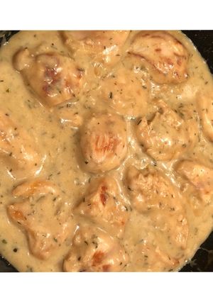 Krémes, mézes-mustáros csirkemell laktózmentesen recept fotója