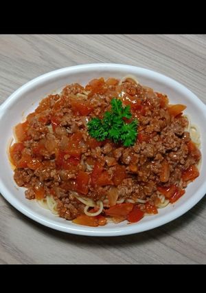 Hình của món SPAGHETTI NAPOLIAN - Mì Ý bò băm (Japanese ketchup pasta).