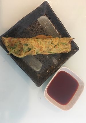 A picture of Gavhache Dhirde (spicy wheat pancake).