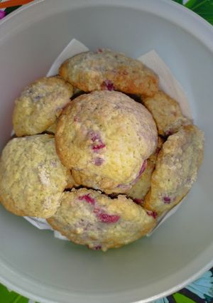 Une photo de Mes cookies aux framboises