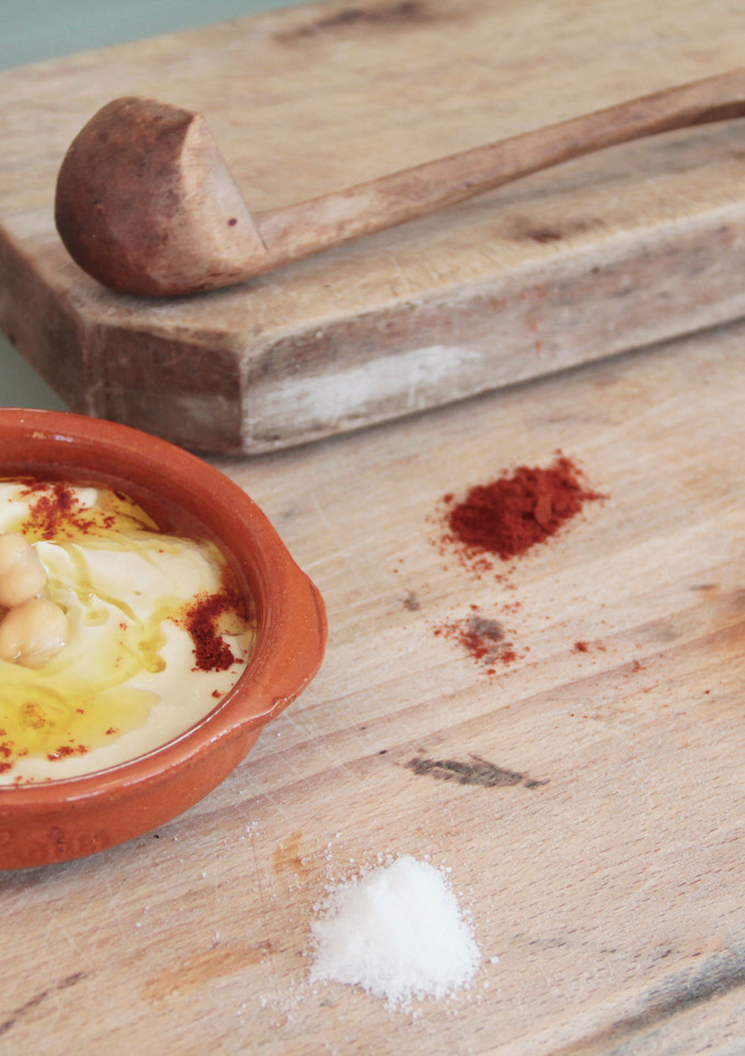 Una foto de Hummus de garbanzos