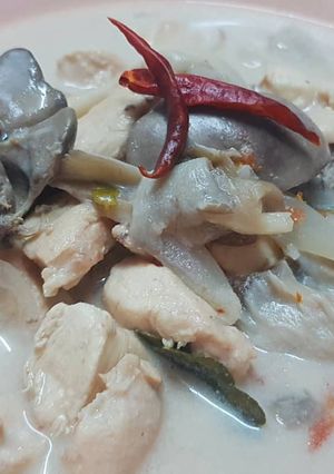 รูปของ ต้มข่าไก่+ตับ+เห็ดนางฟ้า