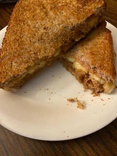 A picture of Grilled peanut butter & banana sandwich.