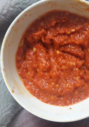 A picture of Red chilli lemon chutney.