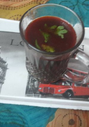 A picture of Kala Chana Soup.with vegies.