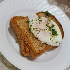 A picture of My poached egg recipe.
