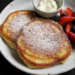 Cottage Cheese Pancakes A picture of Cottage Cheese Pancakes.