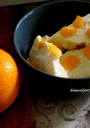 A picture of Orange frozen yogurt.