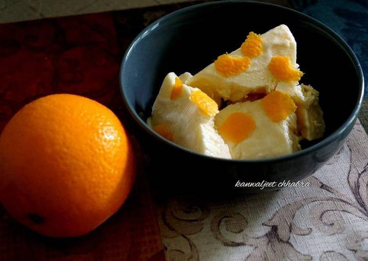 Orange frozen yogurt