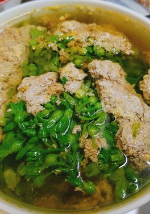 Hình của món Canh cua đồng hoa thiên lý.