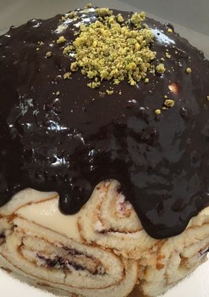 صورة لوصفة قبة السويسرول بالشوكولاته