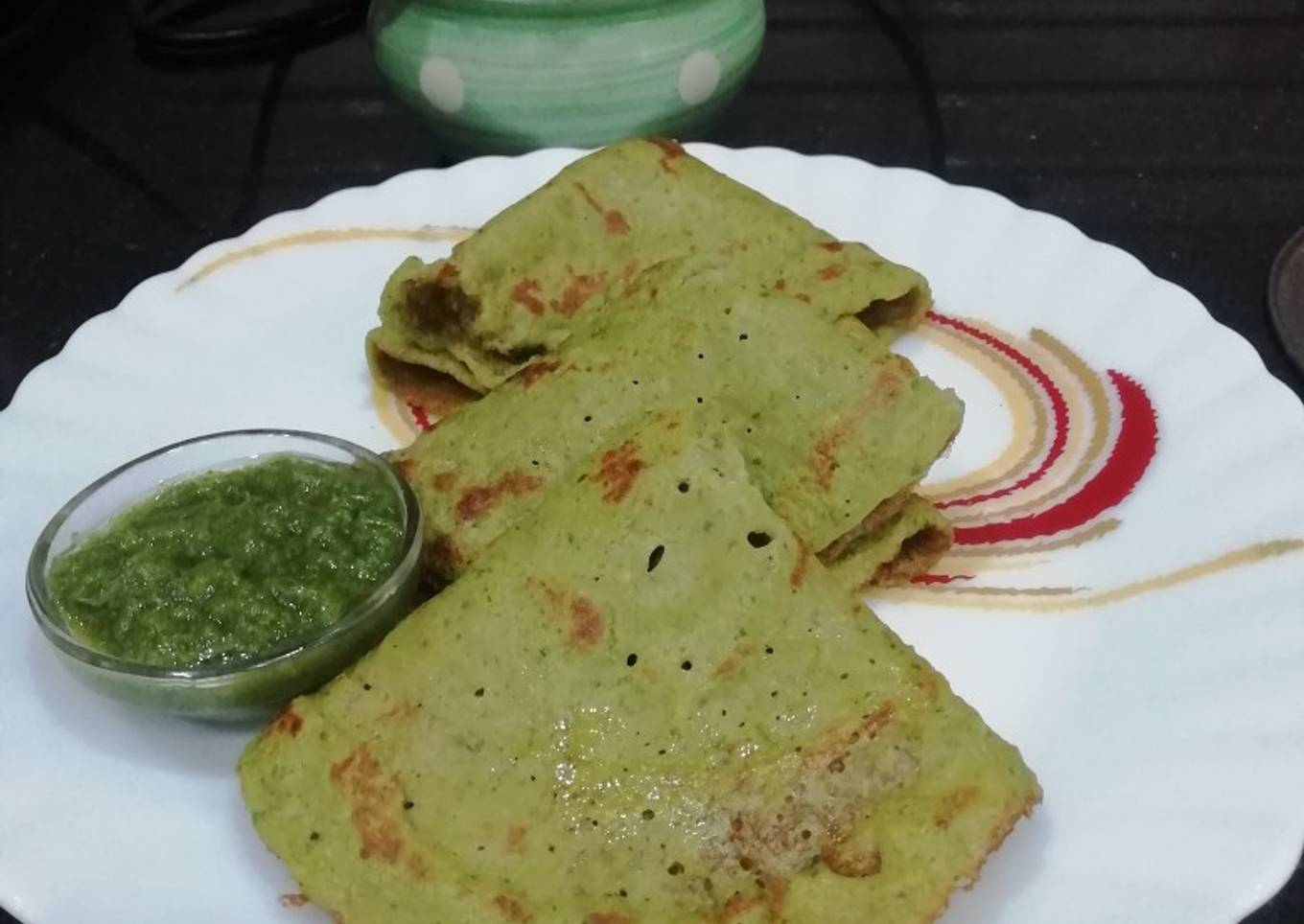 Spinach Moong Dal Chilla