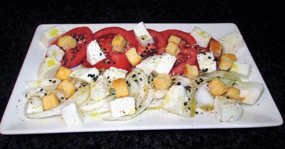 Ensalada De Tomates Y Queso Fresco Tradicional Receta De Cocinar Con