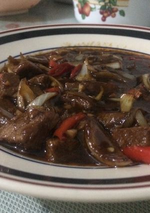 Foto resep Daging sapi lada hitam praktis