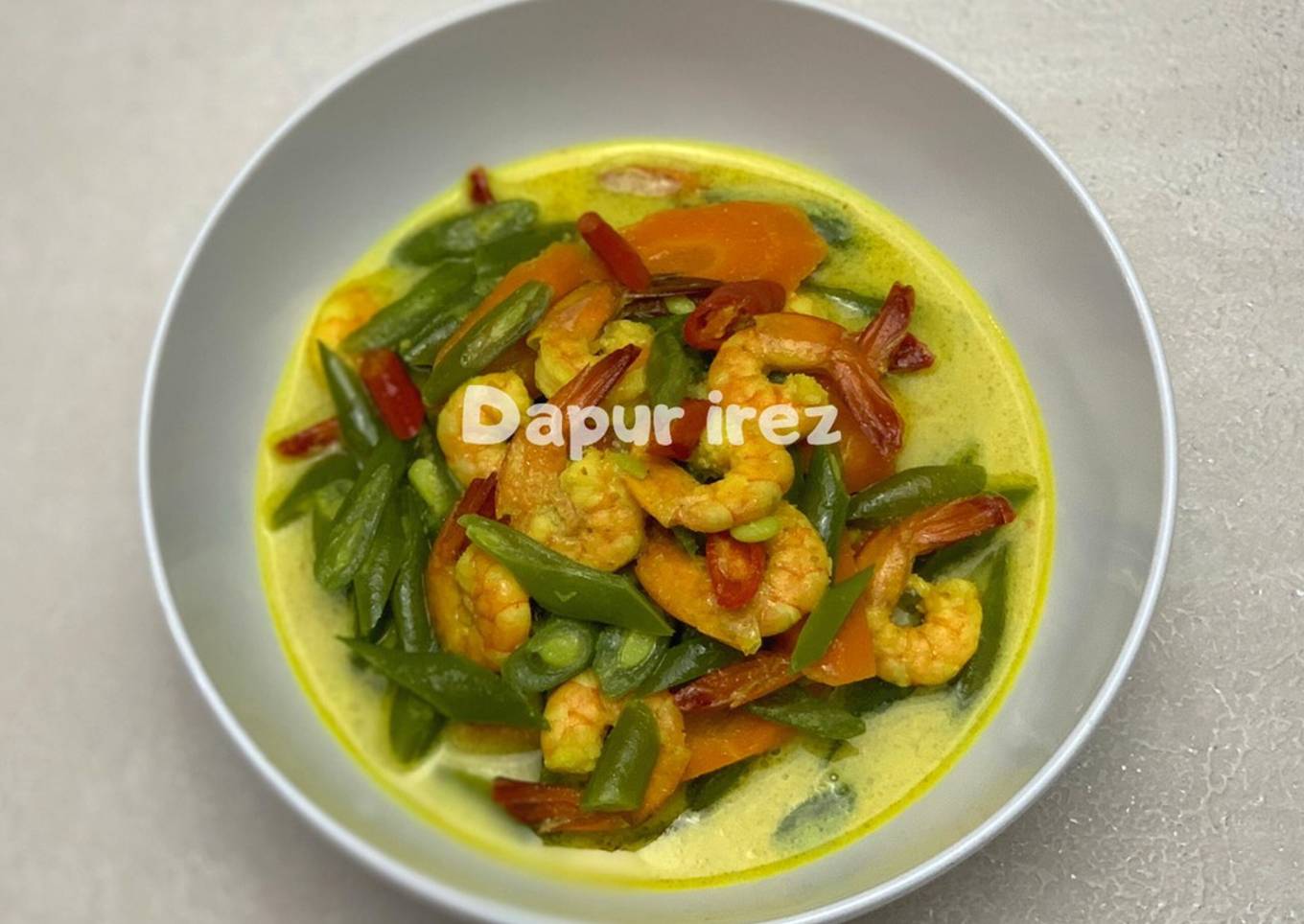 Udang Buncis Kuah Santan