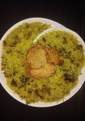عکسی از دستور پلو تن🍛