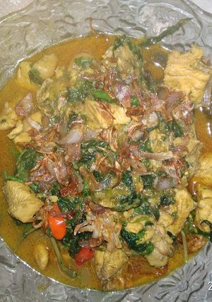 Foto resep Daun singkong Masak Ayam Tanpa Santan