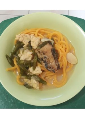Foto resep Mie Gomak Sayur Tongkol Tempe Cabai Hijau #PR_AnekaMieKuah