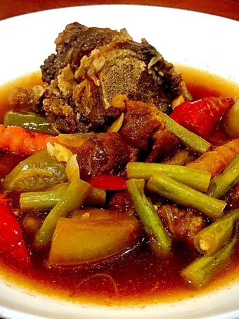 Langkah Gampang Menyiapkan Resep Asem Asem Sapi Buncis (Asem Asem a la Koh Liem Semarang) yang Lezat