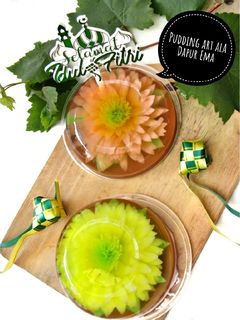 Foto resep Pudding art menggunakan sedotan