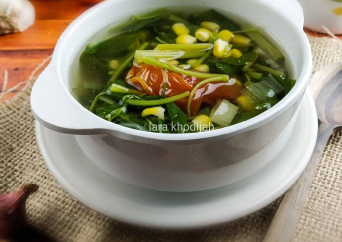 Cara Gampang Menyiapkan Sayur bayem simpel murmer yang Lezat Sekali