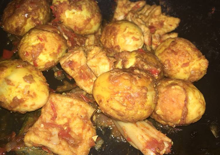 Tahu telur Balado super pedes