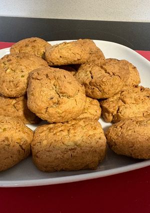 Una foto de Galletas de pistachos sin gluten (también versión vegana)