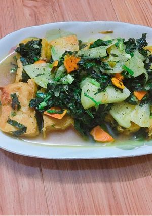 Hình của món Đậu phụ om dứa.