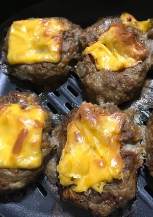 起司漢堡排（氣炸鍋） 的食譜成品照片