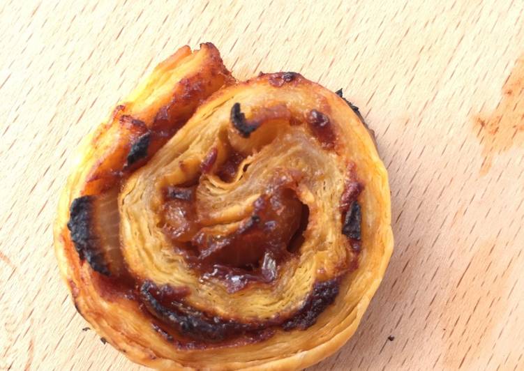 Steps to Prepare Any-night-of-the-week Onion Sambal Puff Pastry Pinwheels