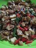 Tahu tempe teri gundul sambal matah