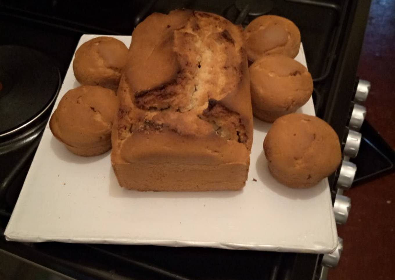 Banana bread and cupcakes