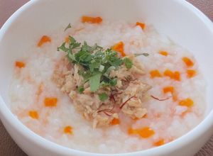 Hình của món Cháo cá saffron - ăn dặm.