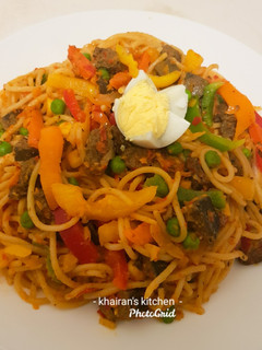 Stir fry Liver Spaghetti ainihin hoton girkin